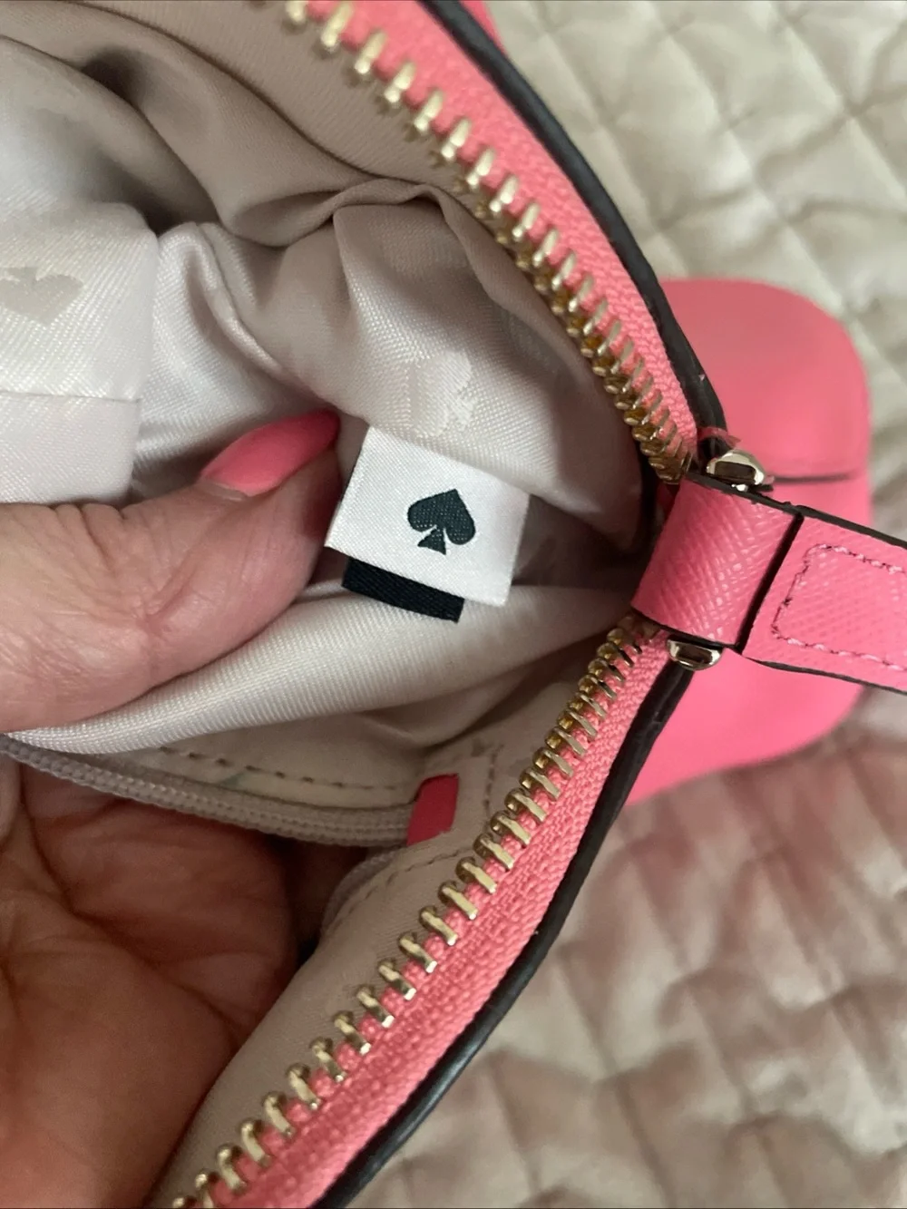 kate spade Pink Saffiano Scallop Crossbody Bag